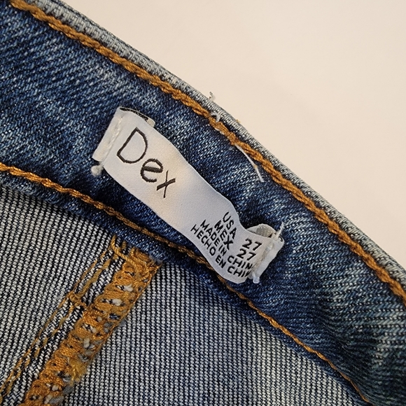 Dex High Rise Zoe Straight Crop Jean Size 27 Light Petrol Wash NEW! - Picture 12 of 16